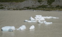 Icebergs dans le lac Hooker